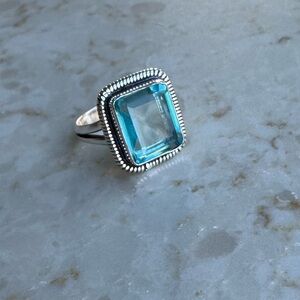 NWOT Sundance Out on the Water Ring, Sky Blue Topaz, Sterling Silver